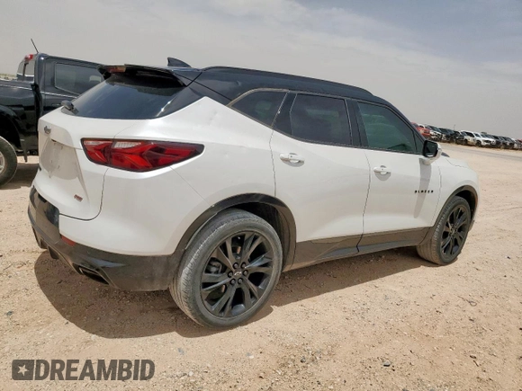 2022 Chevrolet Blazer RS with VIN 3GNKBERS2NS148923, listed as a Copart auction lot 56627925 with 36,198 mi miles and Salvage title. Bid and sale history available at DreamBid. Image 3.