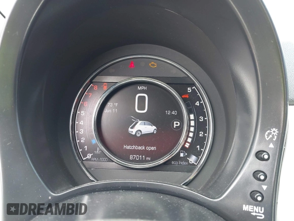 2015 FIAT 500 Sport with VIN 3C3CFFBR9FT657275, listed as a IAAI auction lot 42497569 with 87,011 mi miles and . Bid and sale history available at DreamBid. Image 7.