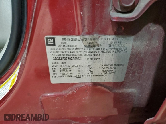 2009 Saturn VUE XR with VIN 3GSCL53729S609921, listed as a Copart auction lot 47425255 with 196,352 mi miles and Salvage Title. Bid and sale history available at carsss.com. Image 13.