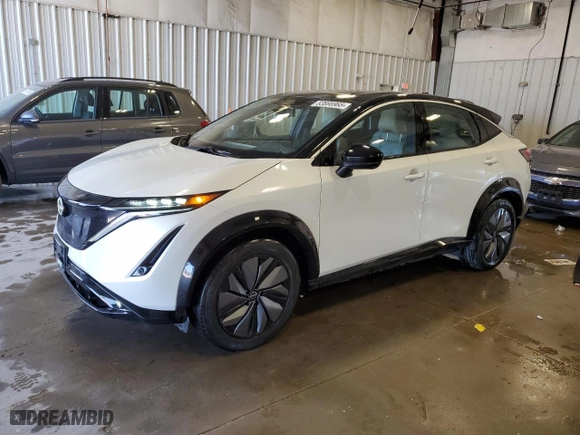 2023 Nissan ARIYA PREMIERE with VIN JN1BF0BA5PM408738, listed as a Copart auction lot 53566965 with 17,902 mi miles and Non Repairable. Bid and sale history available at carsss.com. Image 1.