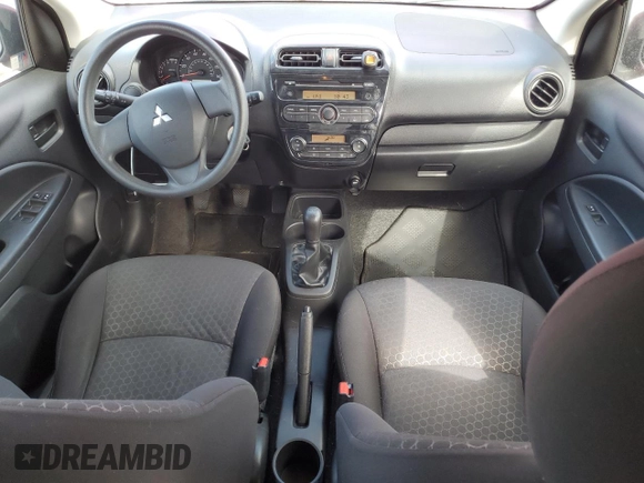 2015 Mitsubishi Mirage DE with VIN ML32A3HJ5FH044657, listed as a Copart auction lot 56916395 with 48,321 mi miles and Salvage title. Bid and sale history available at DreamBid. Image 8.