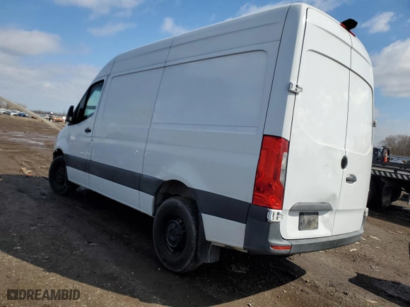 2019 Mercedes-Benz Sprinter Cargo Van with VIN WD3PF0CD5KP162982, listed as a Copart auction lot 50191745 with 0 mi miles and Salvage Title. Bid and sale history available at carsss.com. Image 2.