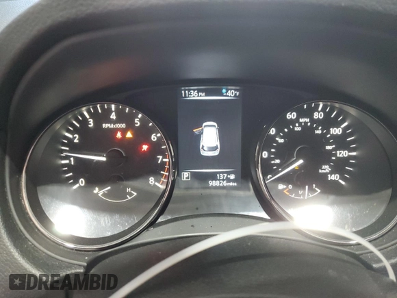 2017 Nissan Rogue SV with VIN KNMAT2MV5HP612016, listed as a Copart auction lot 55304695 with 98,826 mi miles and Salvage title. Bid and sale history available at DreamBid. Image 9.