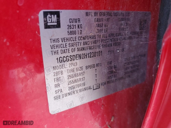 2017 Chevrolet Colorado 2WD Z71 with VIN 1GCGSDEN0H1230101, listed as a Copart auction lot 78893964 with 0 mi miles and Non Repairable. Bid and sale history available at carsss.com. Image 13.