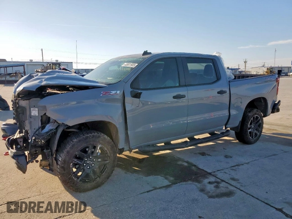 2024 Chevrolet Silverado 1500 Custom Trail Boss with VIN 3GCPDCEK8RG129790, listed as a Copart auction lot 45601905 with 17,105 mi miles and Salvage Title. Bid and sale history available at carsss.com. Image 1.