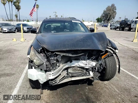 2017 Infiniti QX70 with VIN JN8CS1MW2HM410299, listed as a Copart auction lot 58399175 with Not provided miles and Salvage title. Bid and sale history available at DreamBid. Image 15.