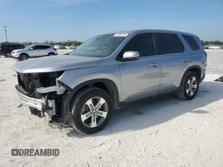 2025 Honda Pilot EX-L with VIN 5FNYG2H44SB021617, listed as a Copart auction lot 50553735 with 980 mi miles and Salvage Title. Bid and sale history available at carsss.com. Image 1.