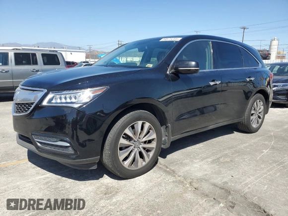2014 Acura MDX Technology with VIN 5FRYD3H4XEB010641, listed as a Copart auction lot 59573205 with 135,968 mi miles and Salvage title. Bid and sale history available at DreamBid. Image 1.
