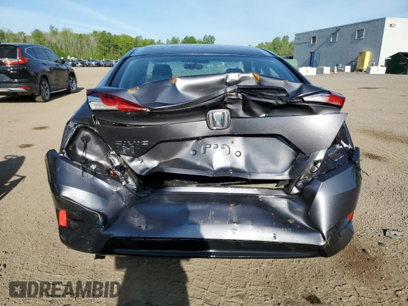 2016 Honda Civic EX-T with VIN 2HGFC1F44GH114785, listed as a Copart auction lot 57383755 with 168,529 mi miles and Salvage title. Bid and sale history available at DreamBid. Image 6.