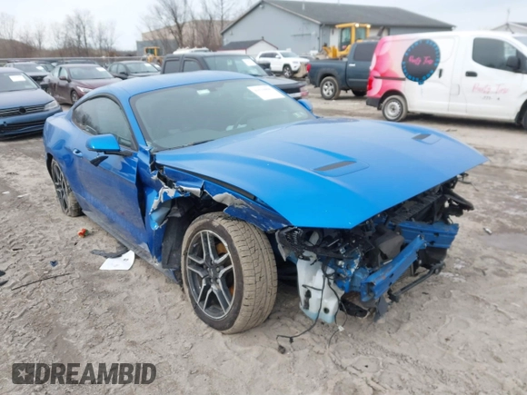 2019 Ford Mustang EcoBoost with VIN 1FA6P8TH4K5132924, listed as a IAAI auction lot 41510890 with 96,361 mi miles and . Bid and sale history available at carsss.com. Image 1.