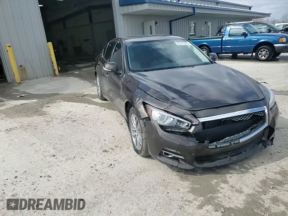 2014 Infiniti Q50 Hybrid Sport with VIN JN1AV7AR9EM702123, listed as a Copart auction lot 50310765 with 134,433 mi miles and Salvage Title. Bid and sale history available at DreamBid. Image 13.