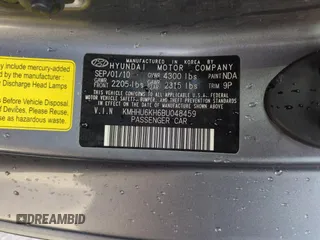 2011 Hyundai Genesis Coupe Grand Touring with VIN KMHHU6KH6BU048459, listed as a Copart auction lot 51011935 with Not provided miles and Salvage title. Bid and sale history available at DreamBid. Image 12.