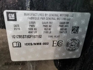 2016 Chevrolet Malibu LS с VIN 1G1ZB5ST8GF197182, выставлен на аукционе Copart как лот 79295764 с пробегом 152 689 миль миль и Списание • Salvage title. История ставок и продаж доступна на DreamBid. Изображение 12.