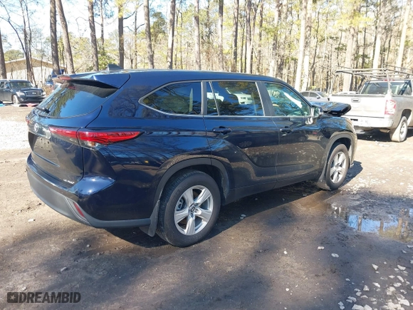 2023 Toyota Highlander L with VIN 5TDKDRBH2PS514850, listed as a IAAI auction lot 41620754 with 21,817 mi miles. Bid and sale history available at carsss.com. Image 4.