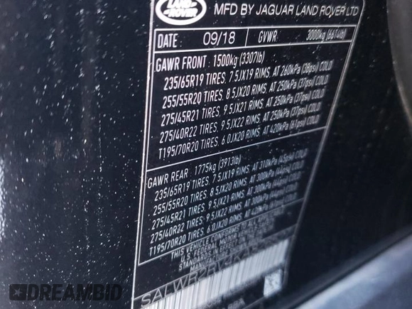 2019 Land Rover Range Rover Sport HSE with VIN SALWR2RV4KA826527, listed as a Copart auction lot 49211905 with 70,580 mi miles and Salvage Title. Bid and sale history available at carsss.com. Image 13.