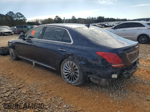 2019 Genesis G90 Premium with VIN KMTF34JA2KU056535, listed as a Copart auction lot 88347195 with Not Provided miles and Salvage Title. Bid and sale history available at DreamBid. Image 2.
