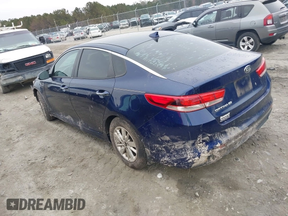 2018 Kia Optima LX with VIN 5XXGT4L33JG211888, listed as a IAAI auction lot 41198586 with 130,000 mi miles. Bid and sale history available at carsss.com. Image 3.