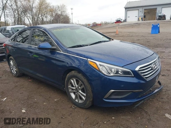 2017 Hyundai Sonata SE with VIN 5NPE24AF9HH551603, listed as a IAAI auction lot 40861742 with 122,356 mi miles. Bid and sale history available at carsss.com. Image 1.
