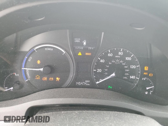 2013 Lexus RX 450h with VIN JTJBC1BA7D2440428, listed as a Copart auction lot 48404205 with 145,474 mi miles and Salvage Title. Bid and sale history available at DreamBid. Image 9.