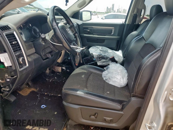 2018 Ram 1500 Lone Star Silver with VIN 1C6RR6LT6JS271714, listed as a Copart auction lot 60859665 with 181,034 mi miles and Salvage title. Bid and sale history available at DreamBid. Image 7.