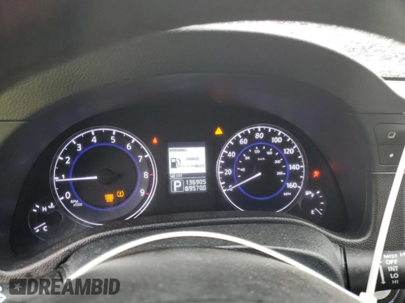 2012 Infiniti G37 x with VIN JN1CV6AR2CM680143, listed as a Copart auction lot 52567945 with 136,905 mi miles and Salvage Title. Bid and sale history available at DreamBid. Image 9.