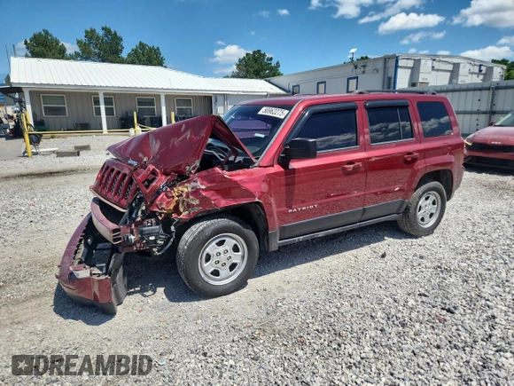 2015 Jeep Patriot Sport z VIN 1C4NJRBB0FD231598, wystawiony jako Copart lot #58962275 z przebiegiem Nie podano mil oraz Szkoda całkowita • Salvage title. Historia ofert i sprzedaży dostępna na DreamBid. Obrazek 1.