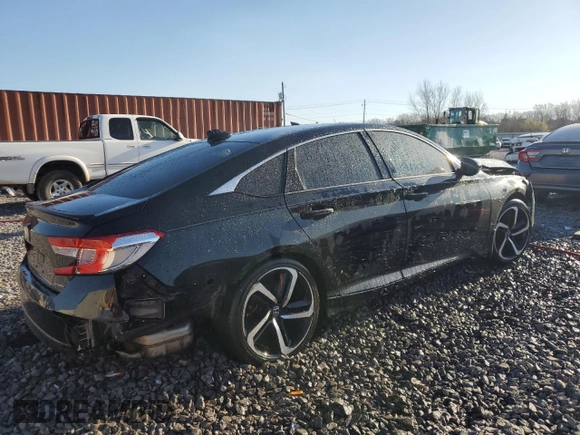2018 Honda Accord Sedan Sport 1.5T with VIN 1HGCV1F38JA150327, listed as a Copart auction lot 48399355 with 96,371 mi miles and Salvage Title. Bid and sale history available at carsss.com. Image 3.