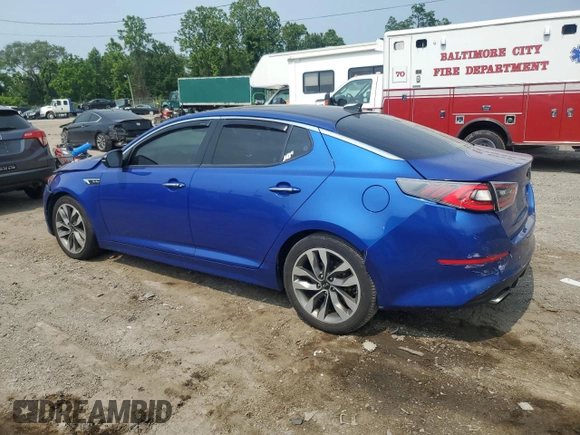 2015 Kia Optima SX Turbo with VIN 5XXGR4A63FG392431, listed as a Copart auction lot 59725135 with 138,002 mi miles and Salvage title. Bid and sale history available at DreamBid. Image 2.