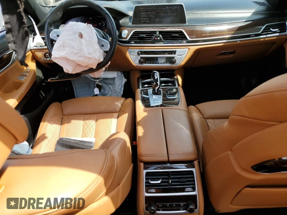 2020 BMW 7 Series 740i xDrive with VIN WBA7T4C01LCD47106, listed as a Copart auction lot 70770354 with 388 mi miles and Salvage title. Bid and sale history available at DreamBid. Image 8.