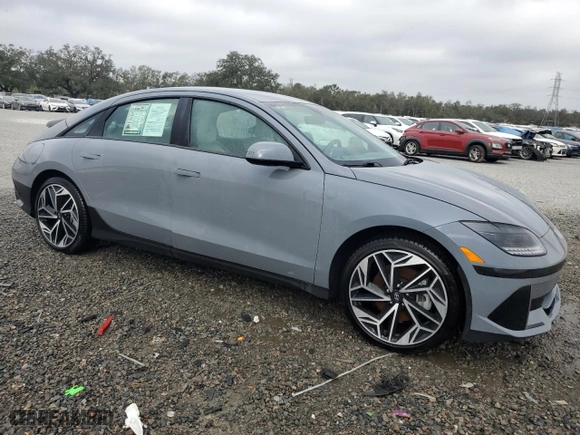 2023 Hyundai IONIQ 6 SEL with VIN KMHM34AA6PA032250, listed as a Copart auction lot 85628954 with 13699 miles and Salvage Title. Bid and sale history available at carsss.com. Image 4.