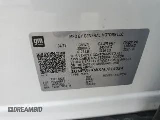 2021 Chevrolet Traverse LT with VIN 1GNEVHKWXMJ214024, listed as a Copart auction lot 56917015 with 68,829 mi miles and Salvage title. Bid and sale history available at DreamBid. Image 13.
