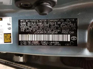 2018 Toyota Prius Two with VIN JTDKARFU9J3062548, listed as a Copart auction lot 48966075 with 34,869 mi miles and Salvage Title. Bid and sale history available at carsss.com. Image 12.