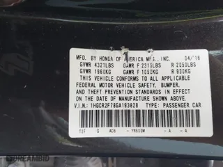 2016 Honda Accord Sedan EX with VIN 1HGCR2F78GA193829, listed as a IAAI auction lot 41950808 with 151,473 mi miles. Bid and sale history available at carsss.com. Image 9.