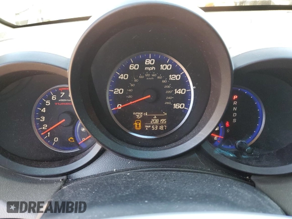 2007 Acura RDX with VIN 5J8TB18297A008770, listed as a Copart auction lot 53571265 with 208,195 mi miles and Salvage Title. Bid and sale history available at DreamBid. Image 9.