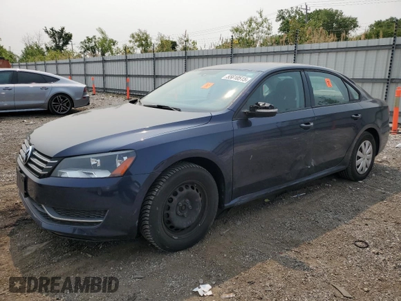 2013 Volkswagen Passat S with VIN 1VWAP7A31DC078273, listed as a Copart auction lot 55610515 with Not provided miles and Salvage title. Bid and sale history available at DreamBid. Image 1.