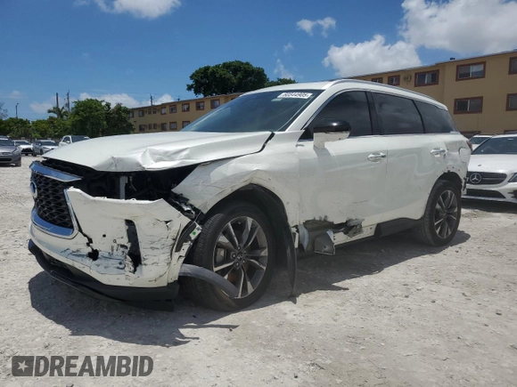 2024 Infiniti QX60 Luxe z VIN 5N1DL1FS4RC333428, wystawiony jako Copart lot #60544905 z przebiegiem 16 865 mil mil oraz Szkoda całkowita • Salvage title. Historia ofert i sprzedaży dostępna na DreamBid. Obrazek 1.