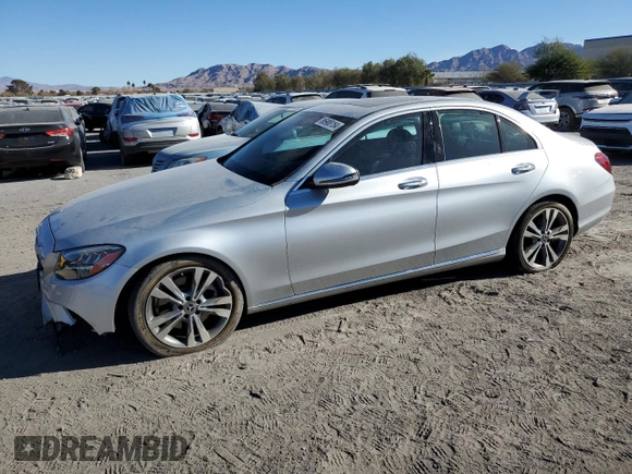 2020 Mercedes-Benz C C 300 with VIN W1KWF8DB2LR596267, listed as a Copart auction lot 86908154 with 48,382 mi miles and Salvage Title. Bid and sale history available at carsss.com. Image 1.
