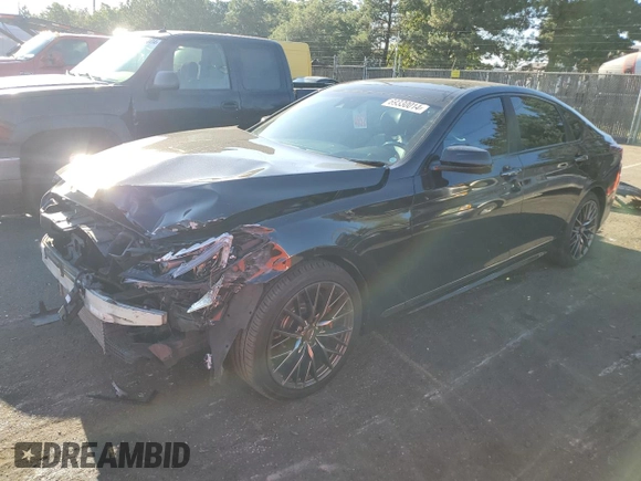 2018 Genesis G80 3.3T Sport with VIN KMHGN4JB8JU248512, listed as a Copart auction lot 69330014 with 43,992 mi miles and Salvage Title. Bid and sale history available at carsss.com. Image 1.