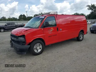 2018 Chevrolet Express Cargo with VIN 1GCZGHFG9J1280888, listed as a Copart auction lot 63389035 with 377,250 mi miles and Salvage title. Bid and sale history available at DreamBid. Image 1.