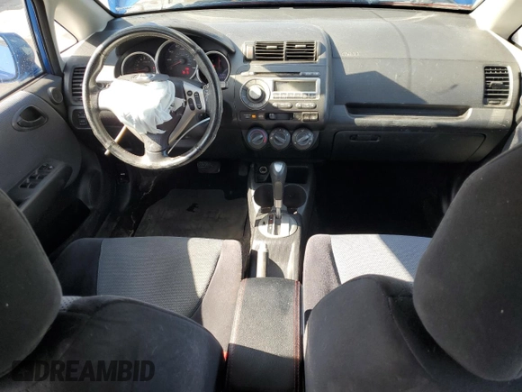 2007 Honda Fit Sport with VIN JHMGD38607S004236, listed as a Copart auction lot 52781415 with 313,559 mi miles and Salvage Title. Bid and sale history available at carsss.com. Image 8.