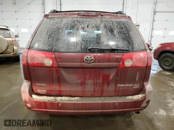 2009 Toyota Sienna XLE with VIN 5TDBK22C39S023000, listed as a Copart auction lot 88504705 with 197,811 mi miles and Salvage Title. Bid and sale history available at DreamBid. Image 6.