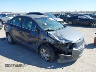 2013 Chevrolet Sonic LT with VIN 1G1JC5SB9D4216315, listed as a IAAI auction lot 41782203 with 162,048 mi miles and . Bid and sale history available at DreamBid. Image 1.