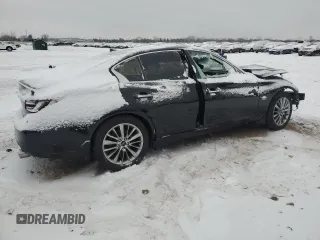 2019 Infiniti Q50 3.0t LUXE with VIN JN1EV7AR1KM590110, listed as a Copart auction lot 45049675 with 0 mi miles and Salvage Title. Bid and sale history available at carsss.com. Image 3.