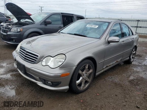 2007 Mercedes-Benz C 230 Sport with VIN WDBRF52H77E024054, listed as a Copart auction lot 54366155 with 99,409 mi miles and Clean Title. Bid and sale history available at DreamBid. Image 1.