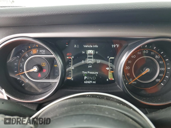 2021 Jeep Wrangler Sport S with VIN 1C4GJXAN5MW595297, listed as a Copart auction lot 45820485 with 62,429 mi miles and Salvage Title. Bid and sale history available at DreamBid. Image 9.