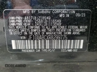 2024 Subaru Impreza with VIN JF1GUABCXR8299775, listed as a Copart auction lot 56345354 with 3,680 mi miles and Salvage Title. Bid and sale history available at carsss.com. Image 14.