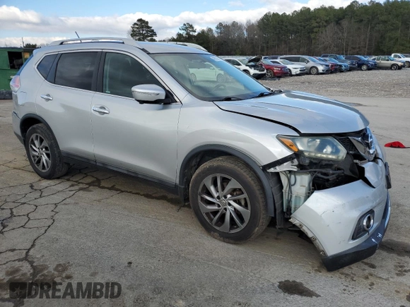 2015 Nissan Rogue SL with VIN 5N1AT2MT7FC865949, listed as a Copart auction lot 46632335 with 165,981 mi miles and Salvage Title. Bid and sale history available at carsss.com. Image 4.