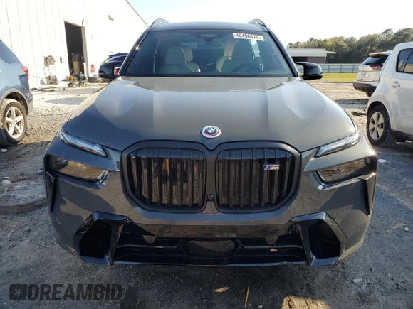 2024 BMW X7 M60i with VIN 5UX33EM00R9V42847, listed as a Copart auction lot 46498875 with 6,310 mi miles and Salvage Title. Bid and sale history available at carsss.com. Image 5.