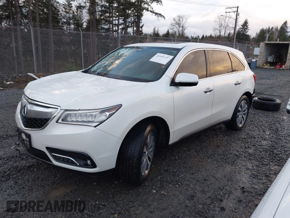 2015 Acura MDX Tech Pkg with VIN 5FRYD4H43FB022153, listed as a IAAI auction lot 41496232 with 80,839 mi miles. Bid and sale history available at carsss.com. Image 17.