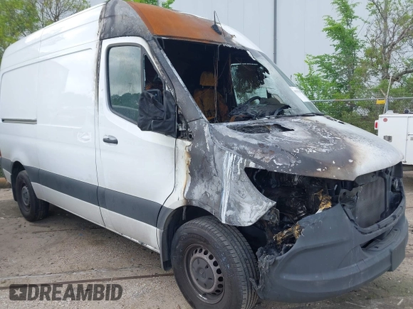 2023 Mercedes-Benz Sprinter Cargo with VIN W1Y4KBHY0PT145559, listed as a IAAI auction lot 41939381 with Not Provided miles and . Bid and sale history available at carsss.com. Image 1.